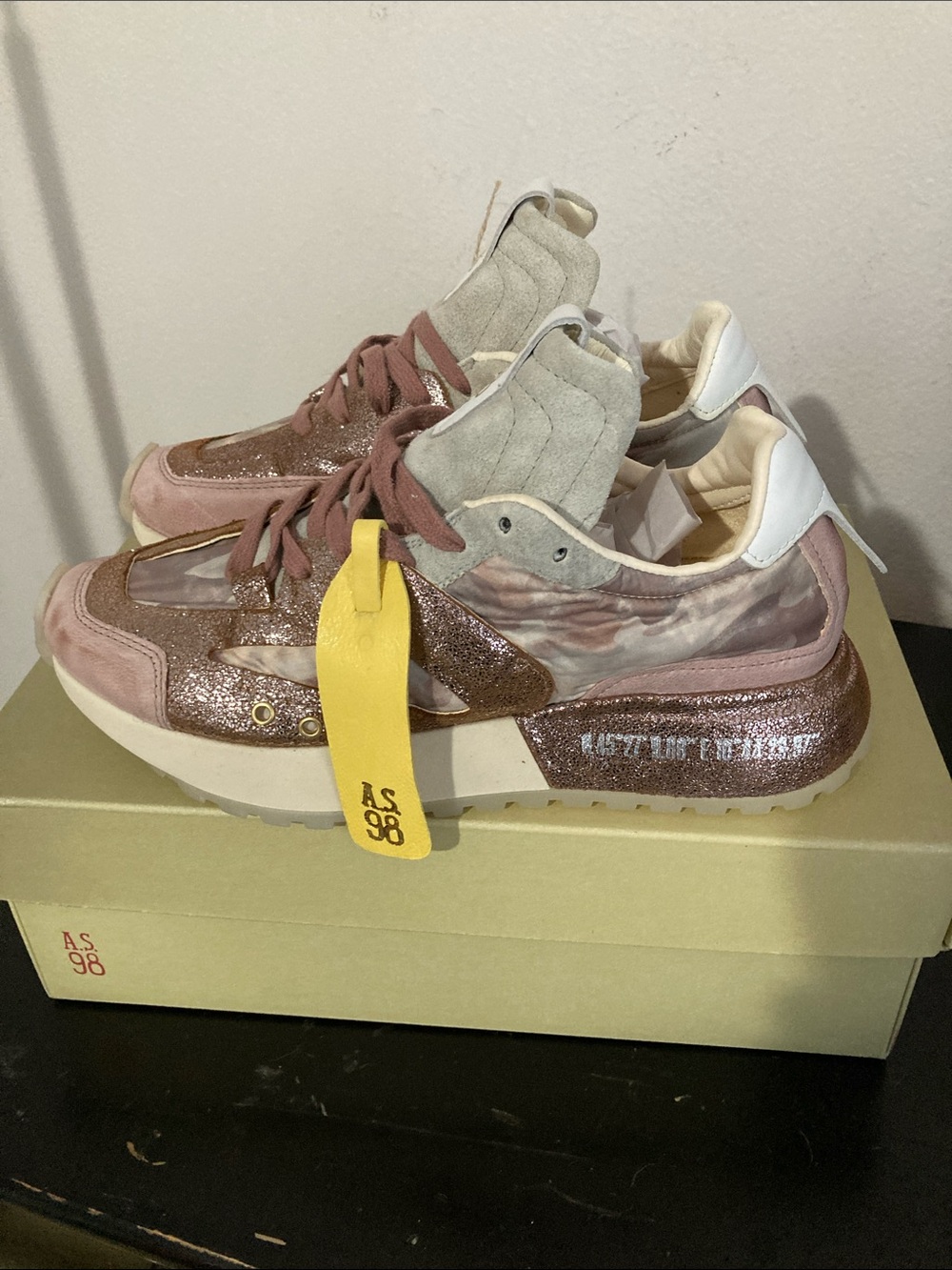 A.S.98 Pink Sneakers EU38 US8 NWT - Picture 3 of 5